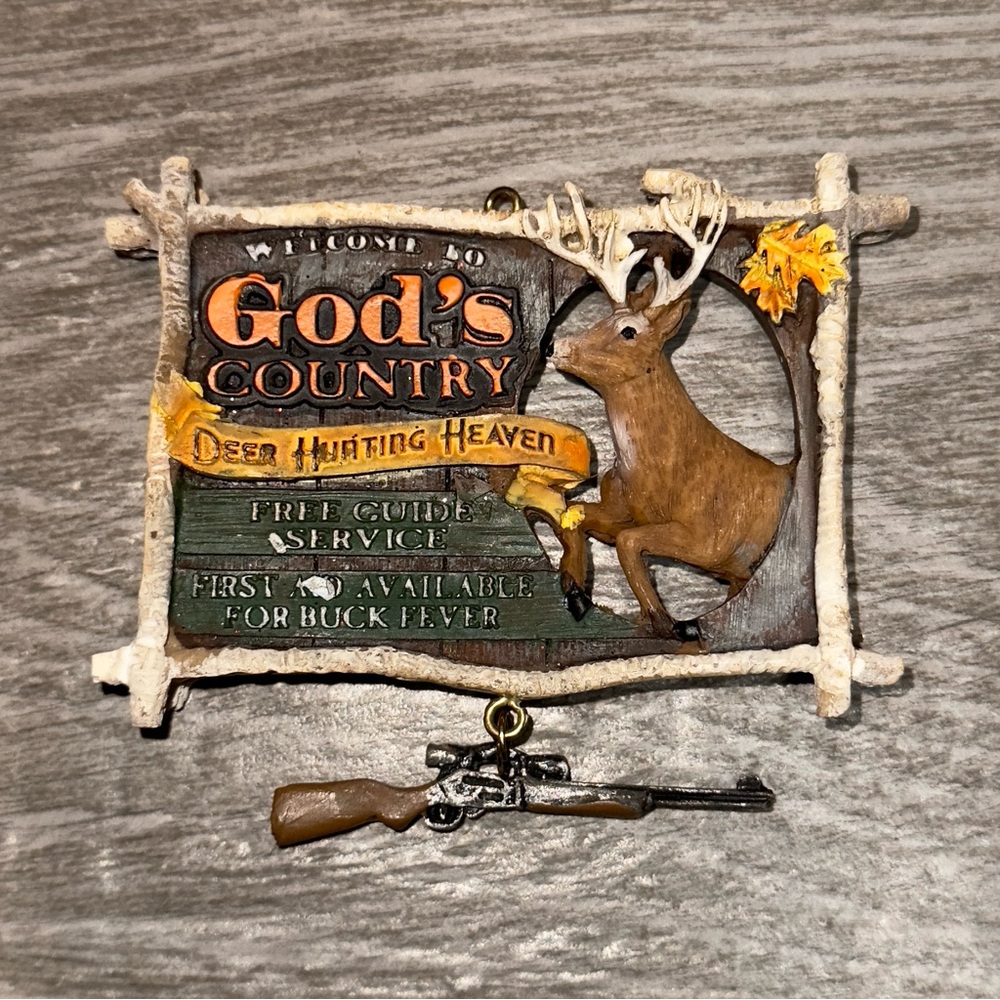 Bass Pro Shops Christmas Ornament Deer Hunting Heaven Hanging Tree Decor